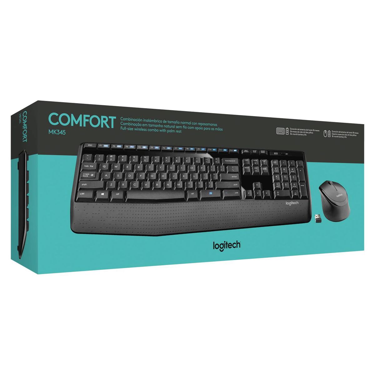 LOGITECH - Kit De Teclado Y Mouse Inalámbrico Logitech Mk345 Español