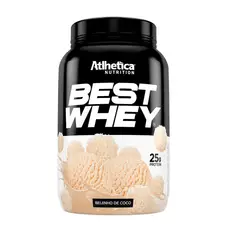 ATLHETICA NUTRITION - PROTEÍNA BEST WHEY - 2 LIBRAS - BEIJINHO DE COCO