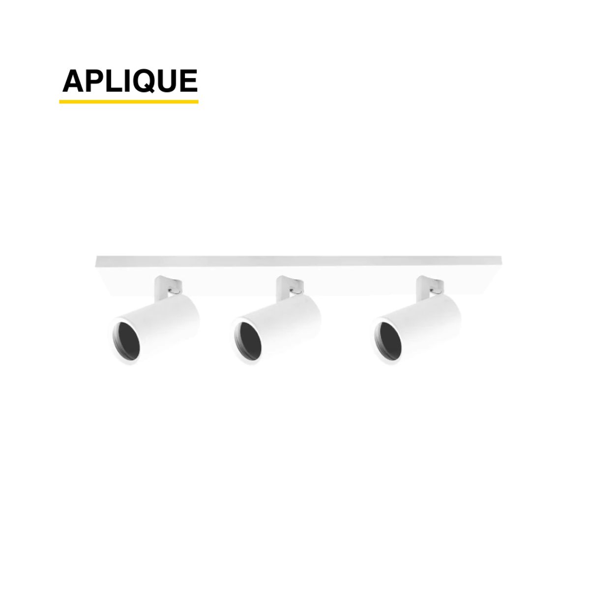 Aplique Techo Muro Triple Dirigible Porta Gu10 No incluye Ampolleta, marca DEMASLED - Foto 2