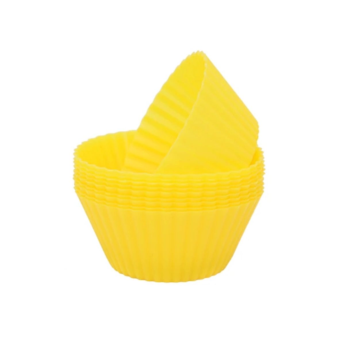 GENERICO - Set De 12 Moldes Para Cupcake Magdalena Silicona Multicolor