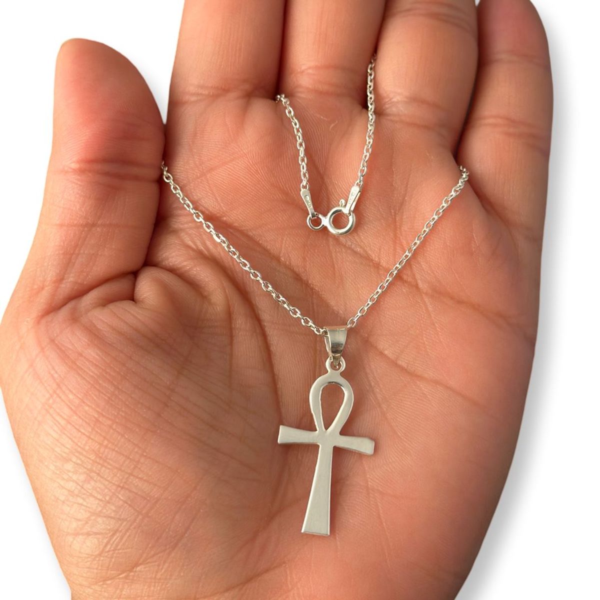 GENERICO - Collar Cruz Egipcia De Ankh Protección Plata 925 Cadena 50cm…