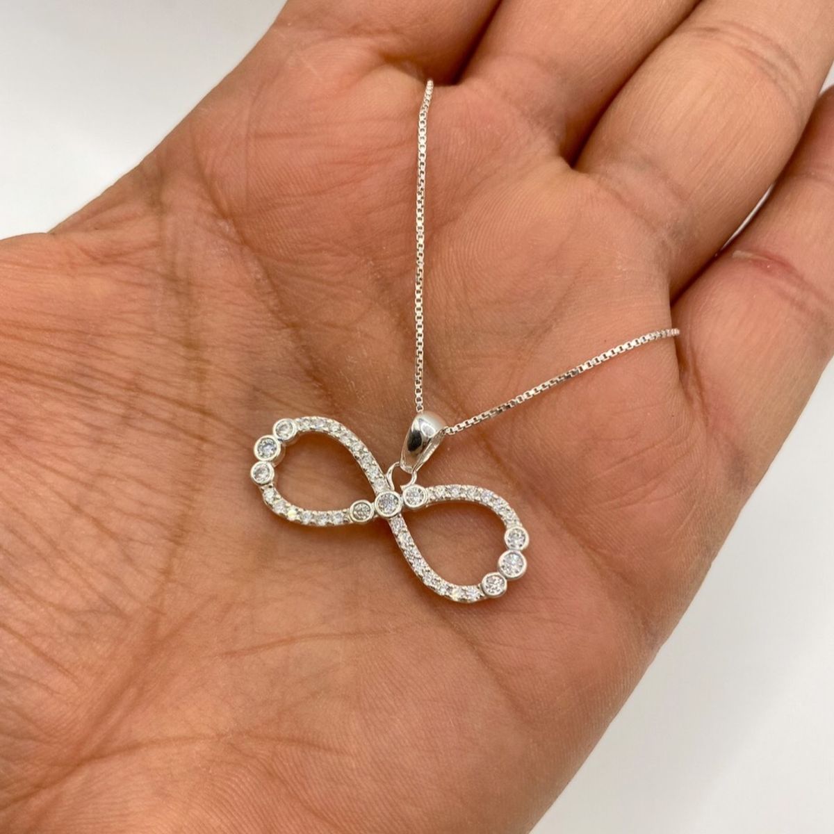 GENERICO - Collar Dije Dama Infinito Circones Amor  Plata 925 +caja…