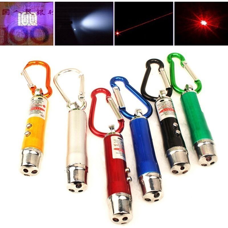 U BUY - Puntero Láser 3 En 1 + Led + Luz Uv Detector Billetes Falso