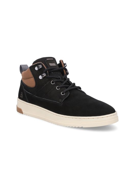 Zapatillas Caña Alta Cuero Keswick-6-76 Negro