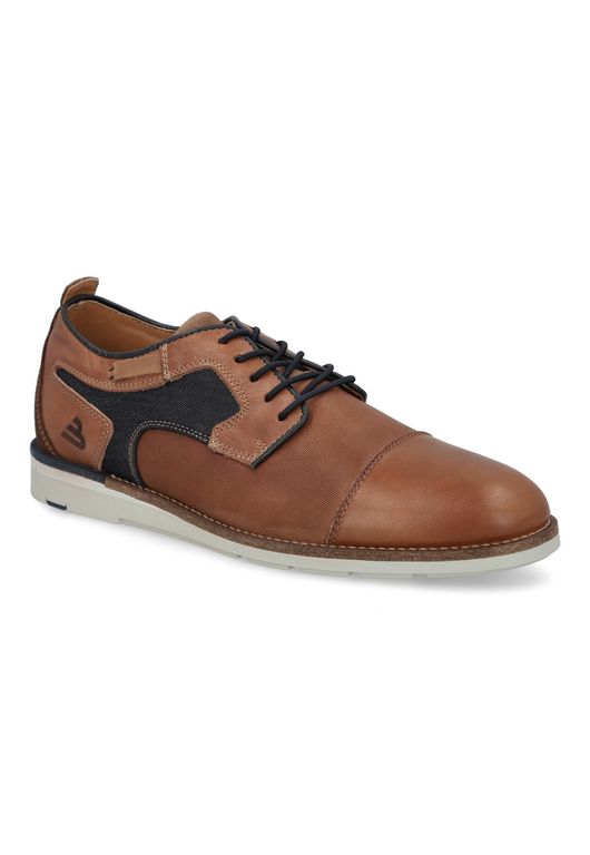 Zapatos Cordones Cuero Y Textil Ploce-0-30 Brandy