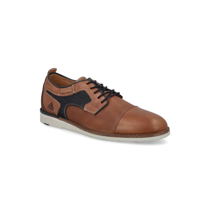 BULLBOXER - Zapatos Cordones Cuero Y Textil Ploce-0-30 Brandy BULLBOXER