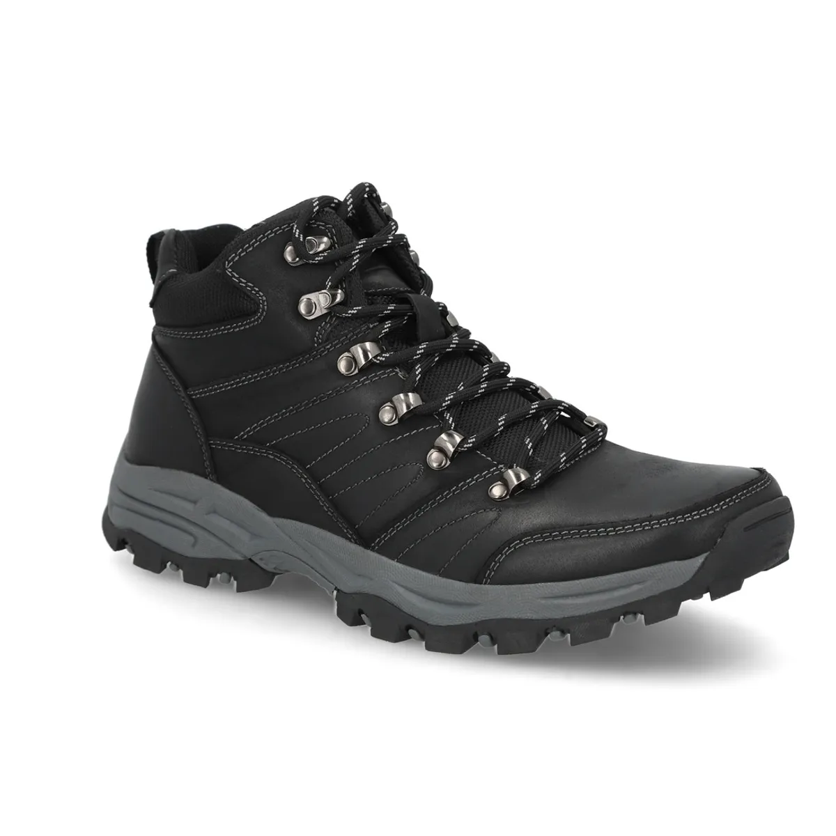 CARDINALE - Zapatillas Caña Alta Cuero Ransol-6-95 Negro CARDINALE