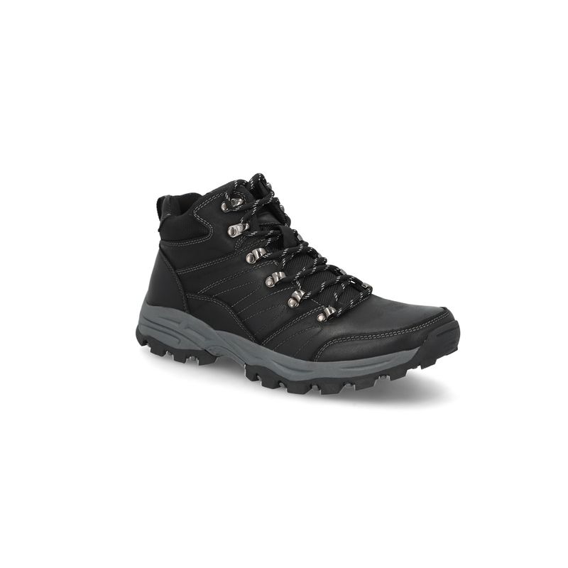 CARDINALE - Zapatillas Caña Alta Cuero Ransol-6-95 Negro CARDINALE