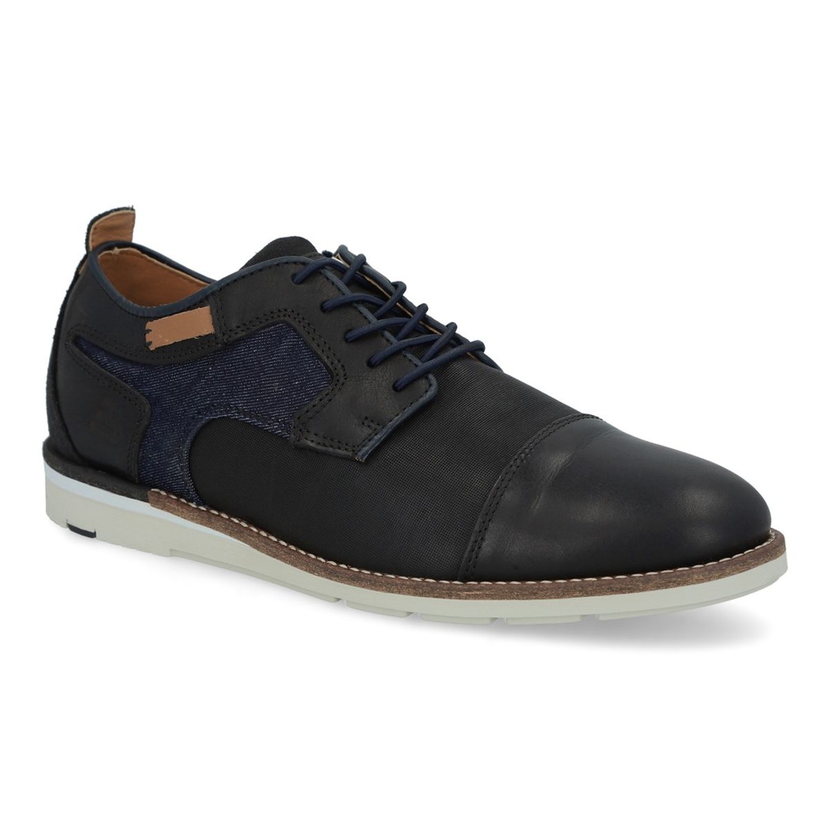 BULLBOXER - Zapatos Cordones Cuero Y Textil Ploce-0-30 Negro BULLBOXER