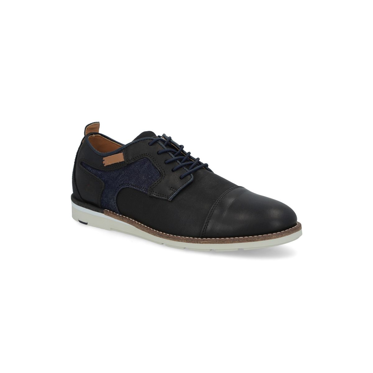 BULLBOXER - Zapatos Cordones Cuero Y Textil Ploce-0-30 Negro BULLBOXER