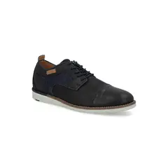 BULLBOXER - Zapatos Cordones Cuero Y Textil Ploce-0-30 Negro