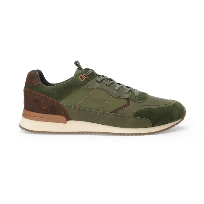 CARDINALE - Zapatillas Cuero Y Textil Harford-0-03 Verde CARDINALE