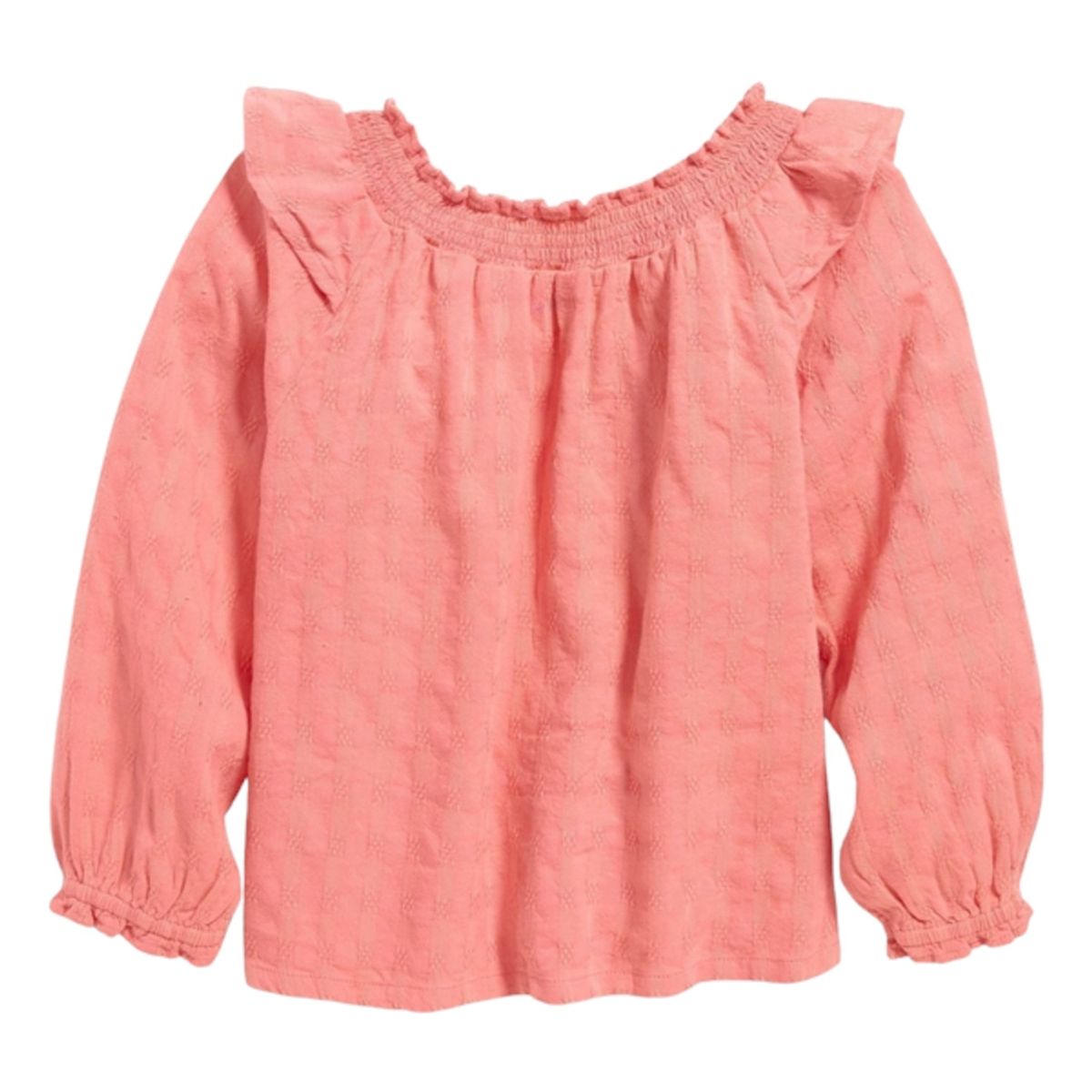 OLD NAVY - Top Manga Larga Dobby Swing Rosa OLD NAVY
