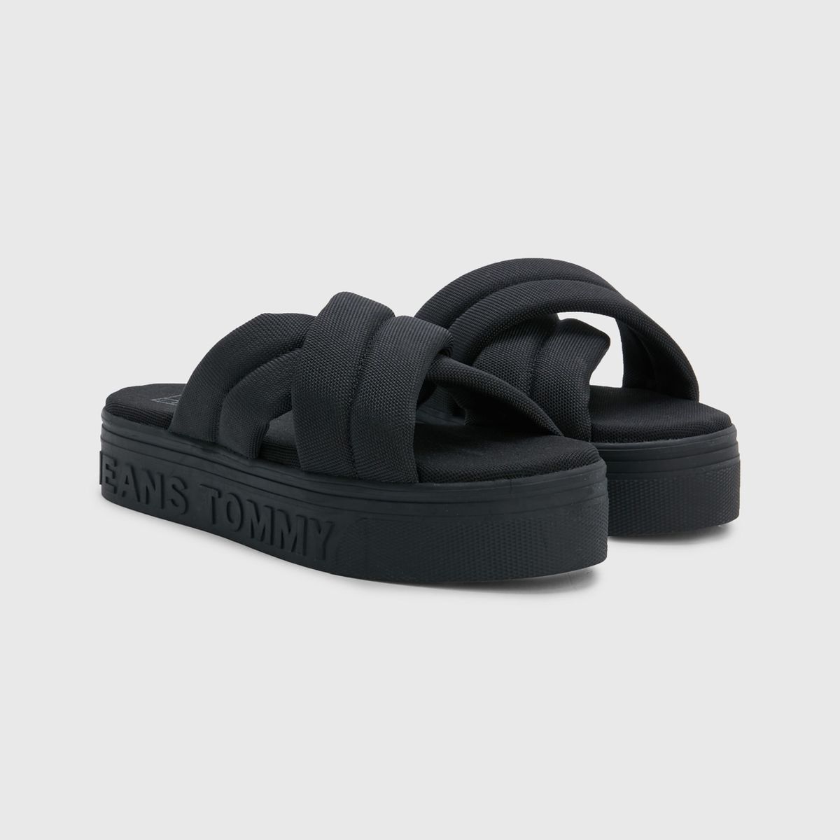 TOMMY HILFIGER - Sandalias Cross Con Logo Negro Tommy Hilfiger