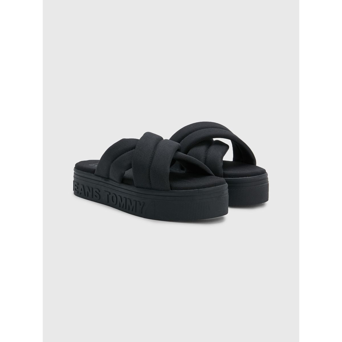 TOMMY HILFIGER - Sandalias Cross Con Logo Negro Tommy Hilfiger