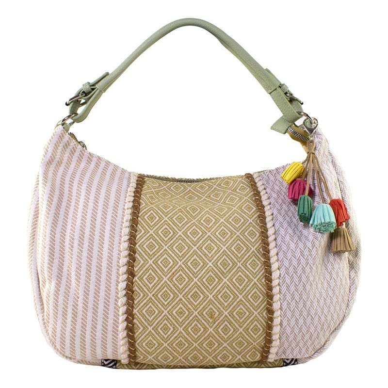 MAILEA - Cartera patch casquete para mujer verde