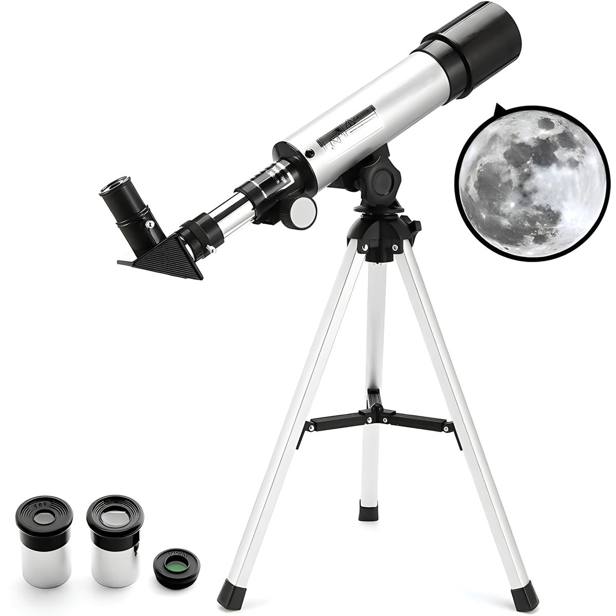 ACTUAL - Telescopio Astronómico Monocular Niños Principiantes Trípode Zoom 90x