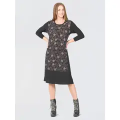BOUS - Vestido Campana Estampado Formas Multicolor