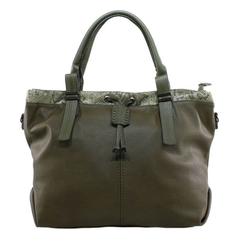 MAILEA - Cartera ecocuero regulador frontal para mujer verde
