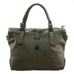 MAILEA - Cartera ecocuero regulador frontal para mujer verde