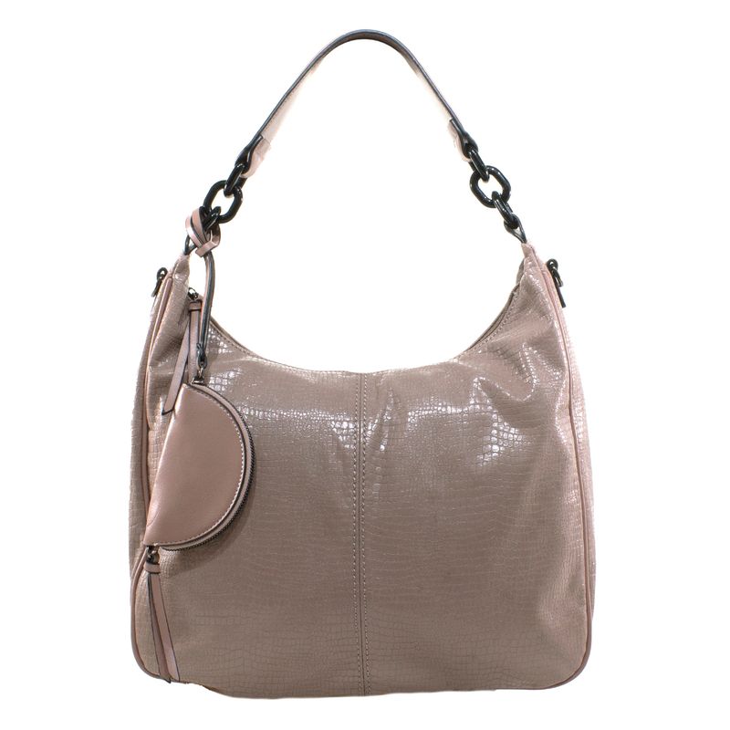 MAILEA - Cartera ecocuero argolla en manilla para mujer rosado