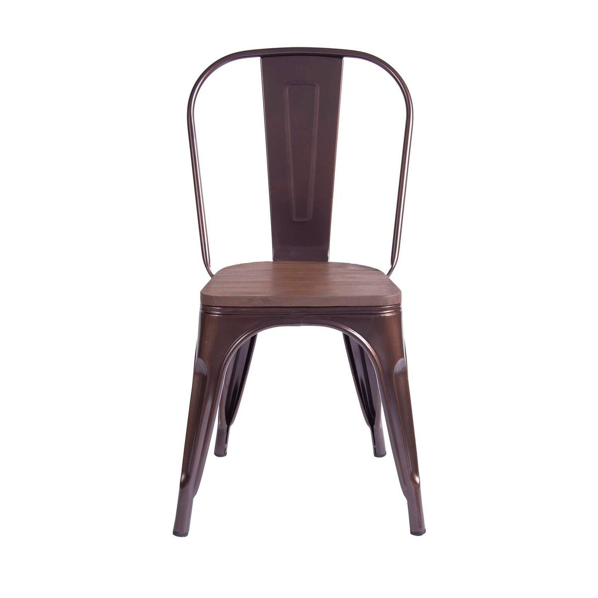 WHITE MARKET - Silla De Comedor Tolix  Cafe con Asiento de madera