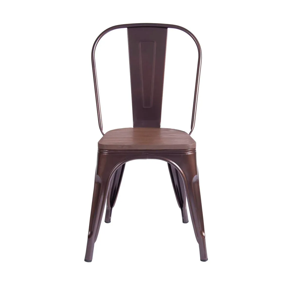 WHITE MARKET - Silla De Comedor Tolix  Cafe con Asiento de madera