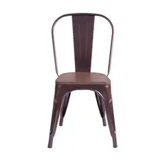WHITE MARKET - Silla De Comedor Tolix Cafe con Asiento de madera