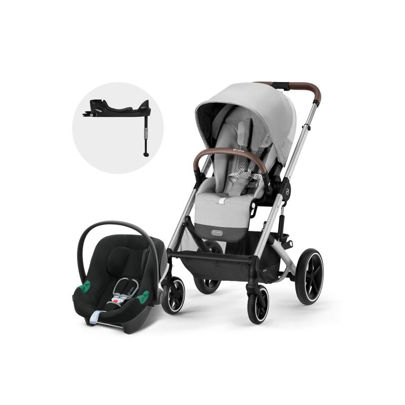 CYBEX - Coche Travel System Balios S Lux 3.0 SLV L.Grey + Aton B2 + Base CYBEX