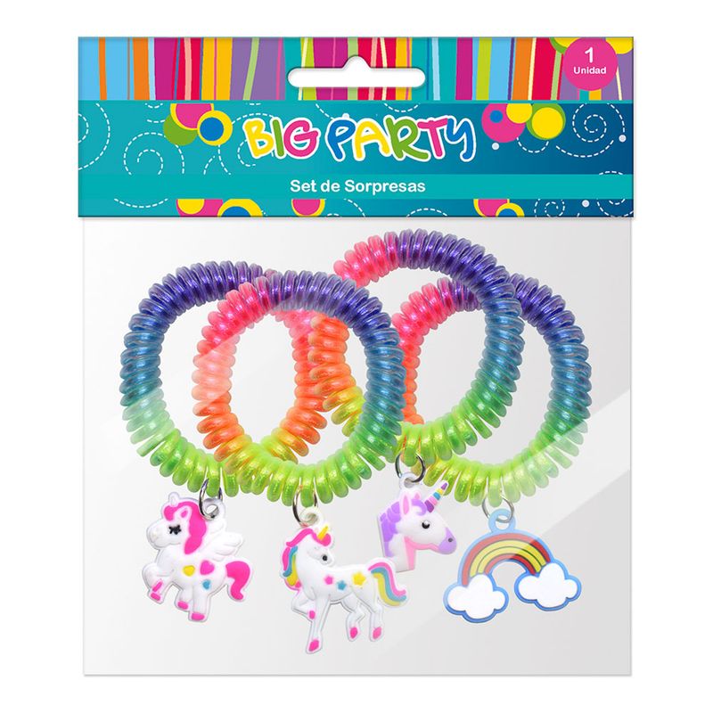 BIG PARTY - Set Sorpresas 4 Pulseras Unicornios Big Party