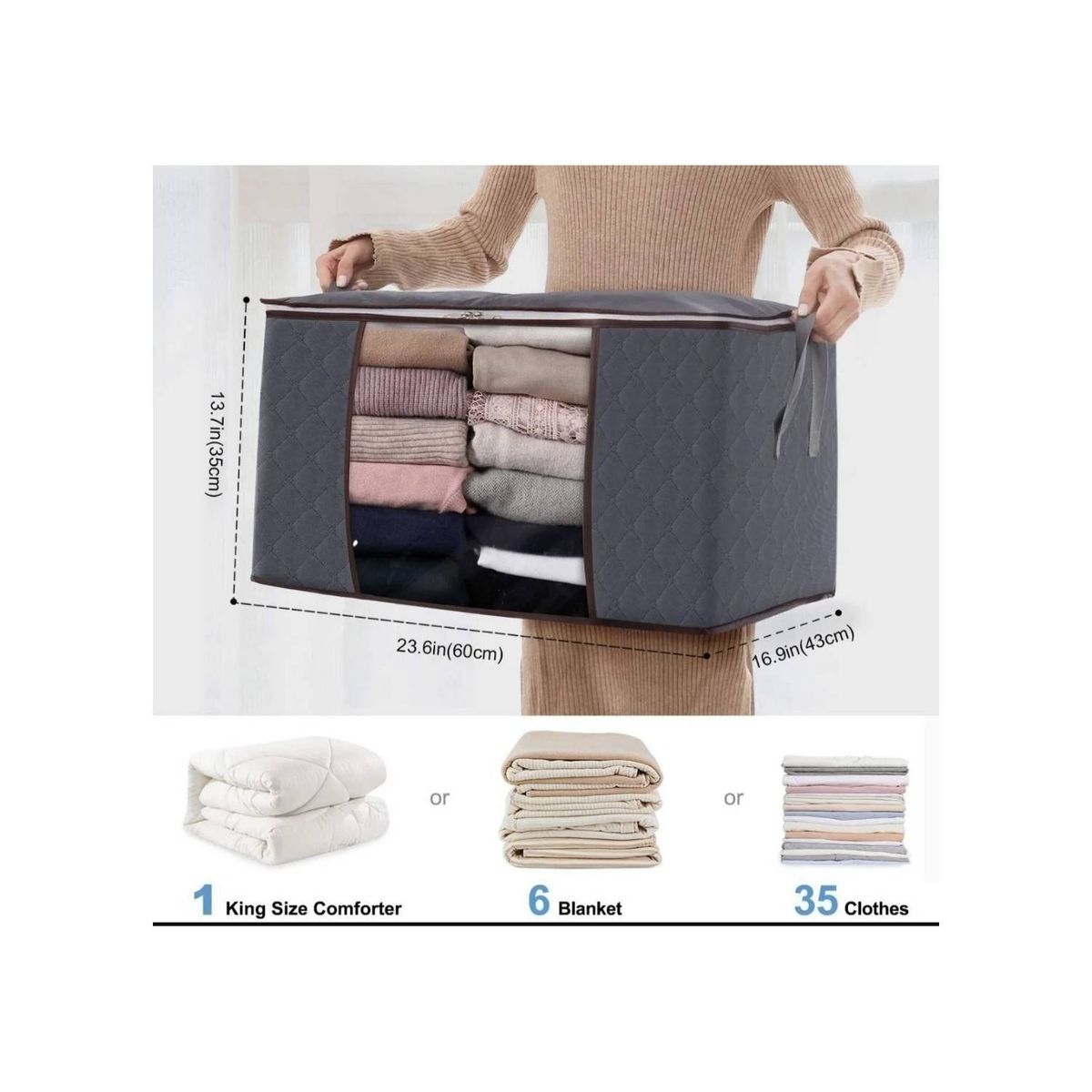 U BUY - 3 Unidades Organizador De Bolsas De Almacenamiento De Ropa