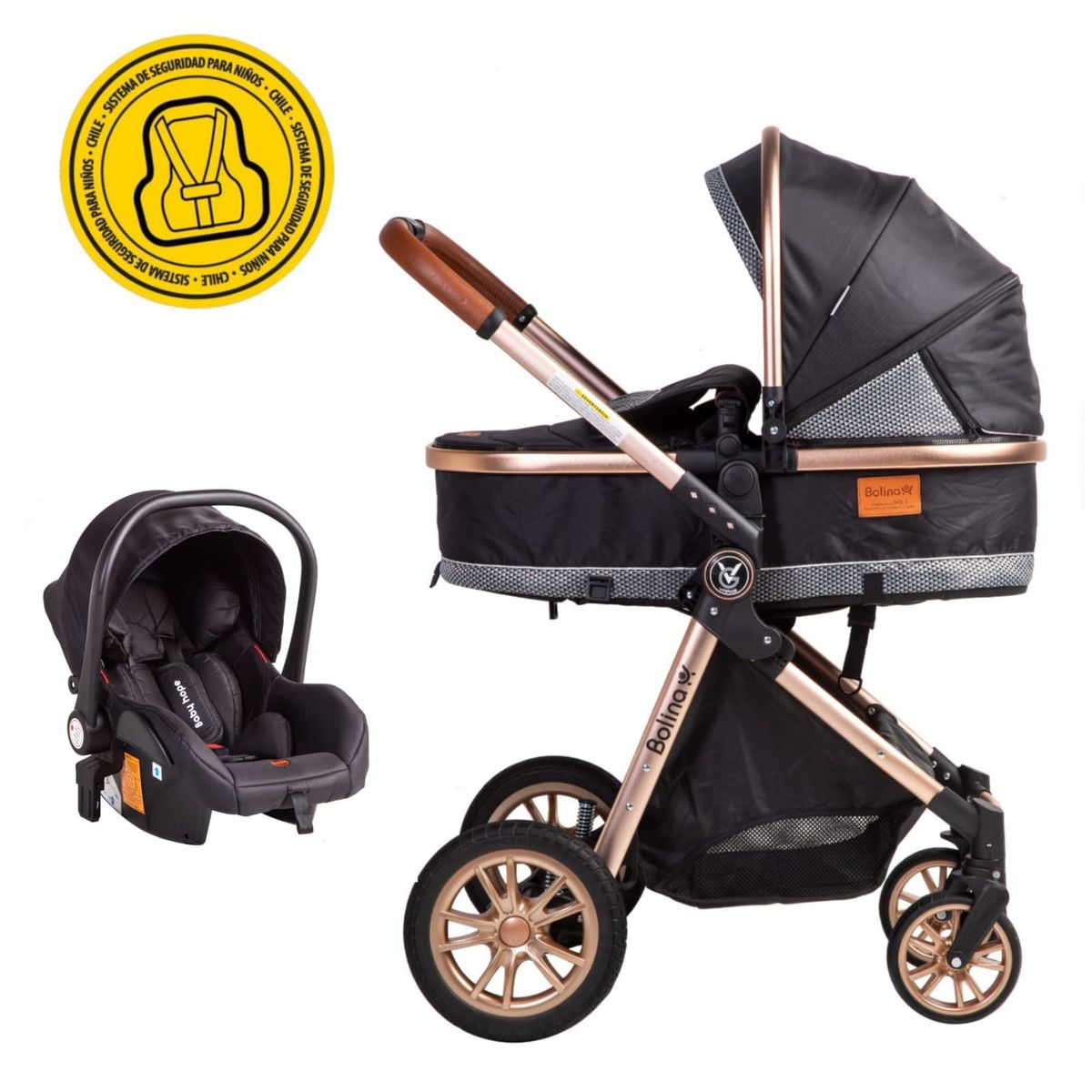 VOYAGE - Coche Travel System Bolina Limited Black_