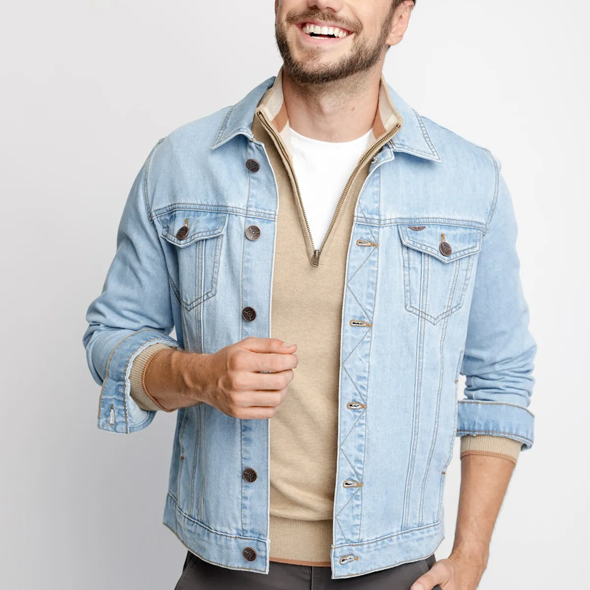 FEROUCH - Chaqueta Básica Denim Fj Azul Ferouch