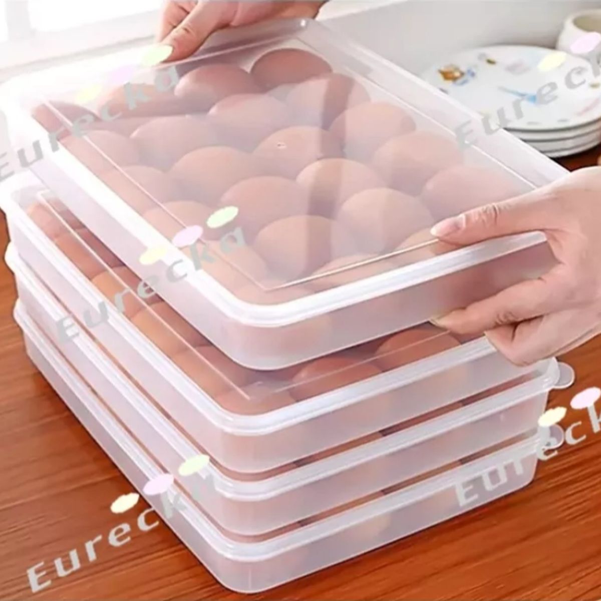 U BUY - Organizador De Huevos, Caja Para 24 Unidades Huevera