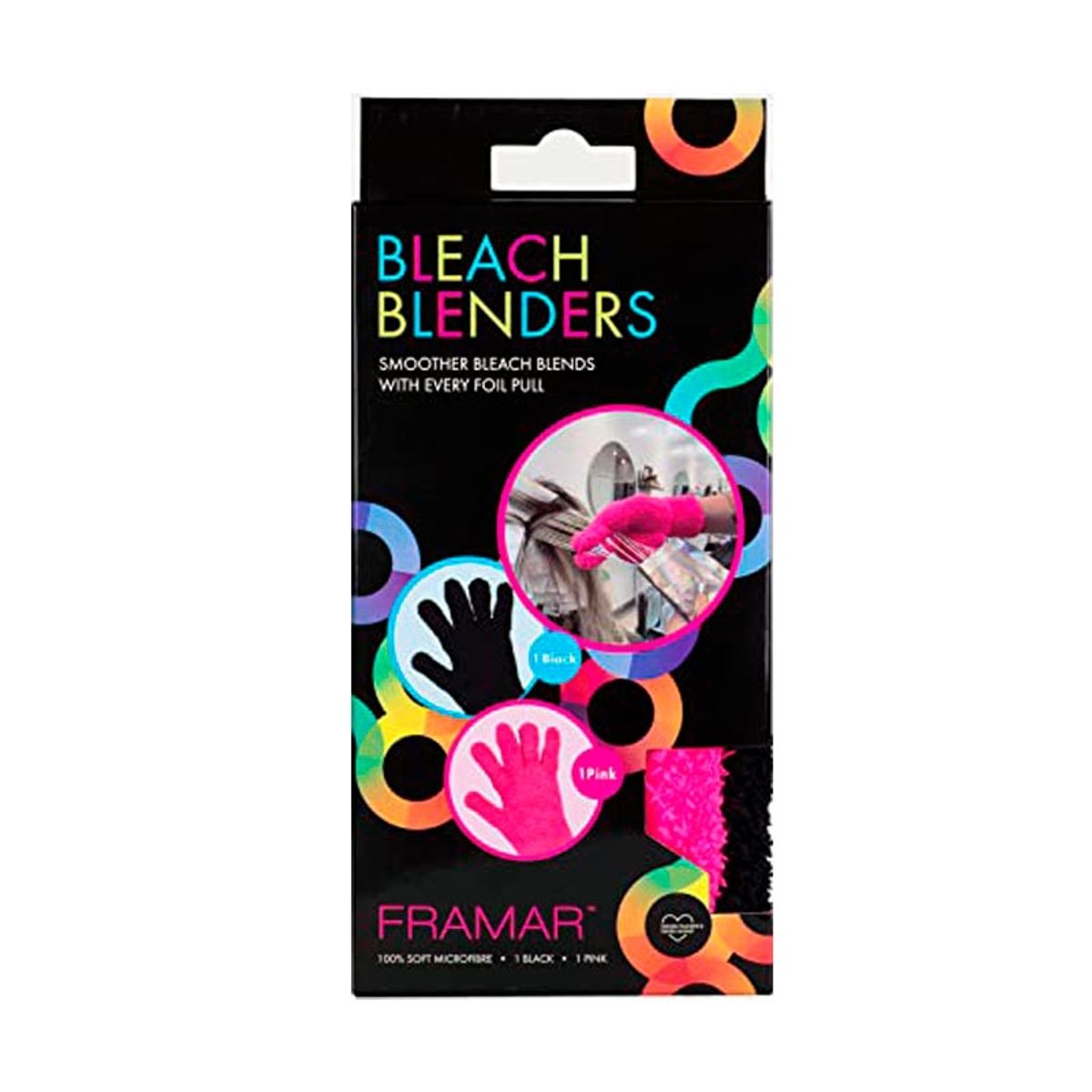 GENERICO - FRAMAR - Guantes de 100% microfibra 1 rosa 1 negro