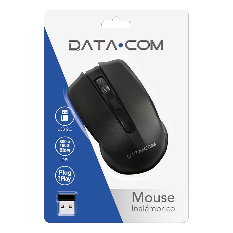 DATACOM - Mouse Inalámbrico Óptico 2.4G Datacom Pronobel
