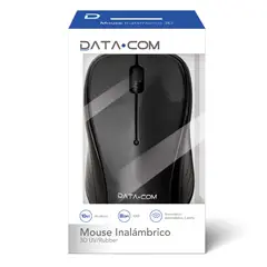 DATACOM - Mouse Inalámbrico Negro 3D