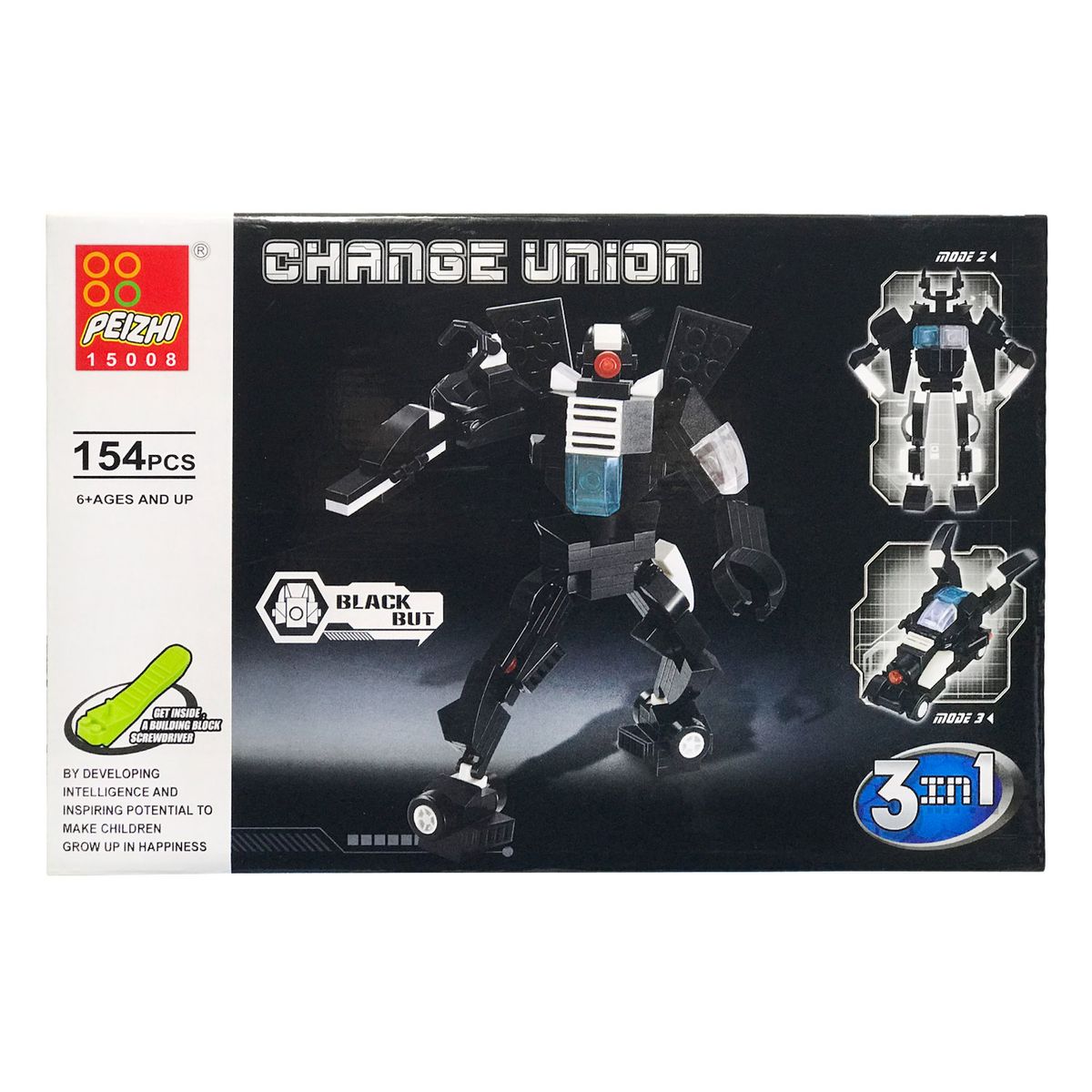 NOBEL TOYS - Armable Robot Transformers 154 Piezas 29x19cm