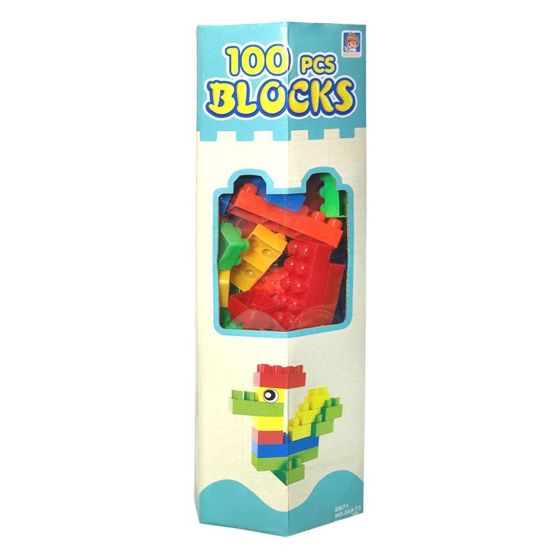NOBEL TOYS - Set Bloques 100 Piezas En Caja 42x15 Cm