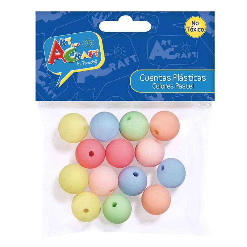 PRONOBEL - Cuentas Plásticas Colores Pastel 30 Gr