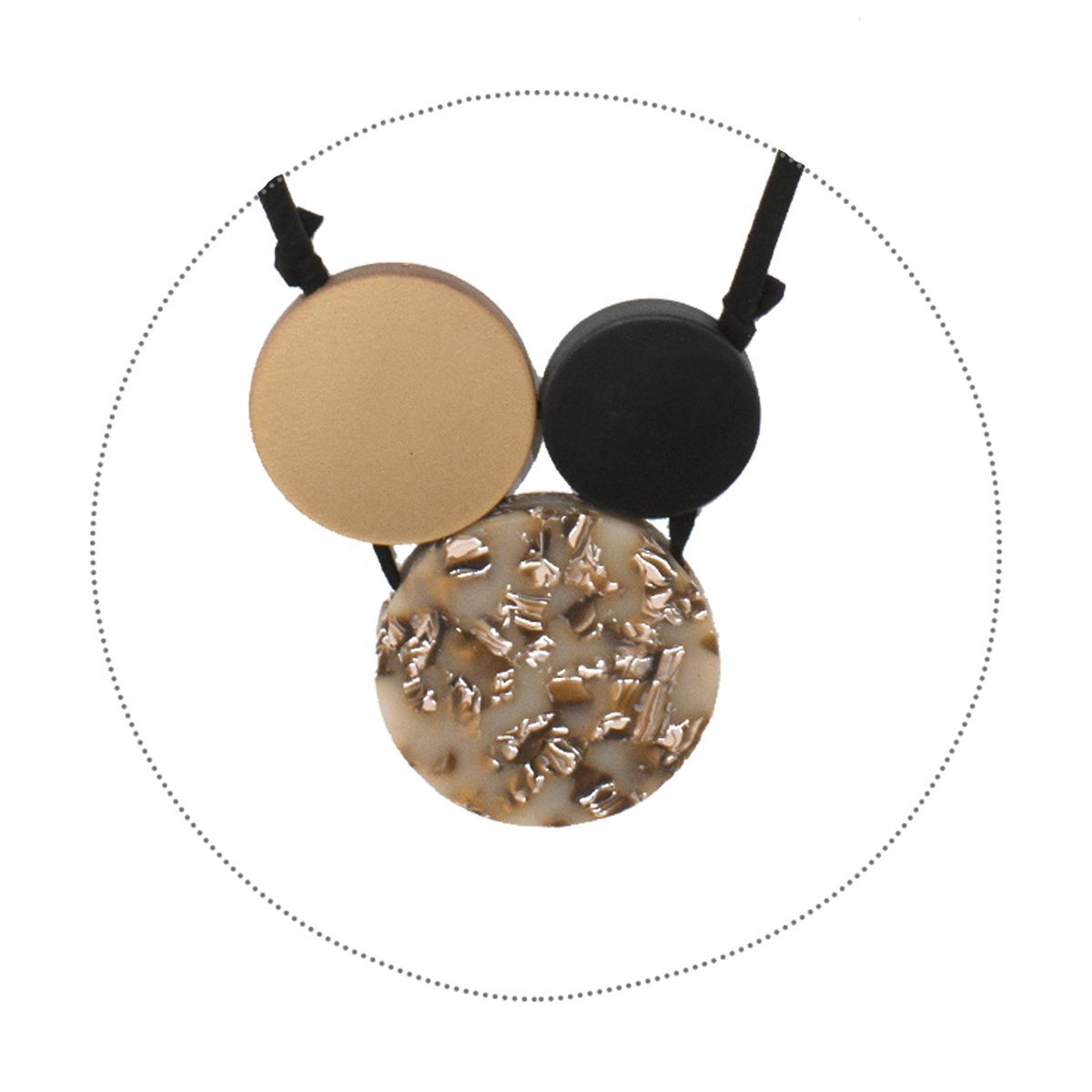 MAILEA - Collar 3 placas mujer acrílico