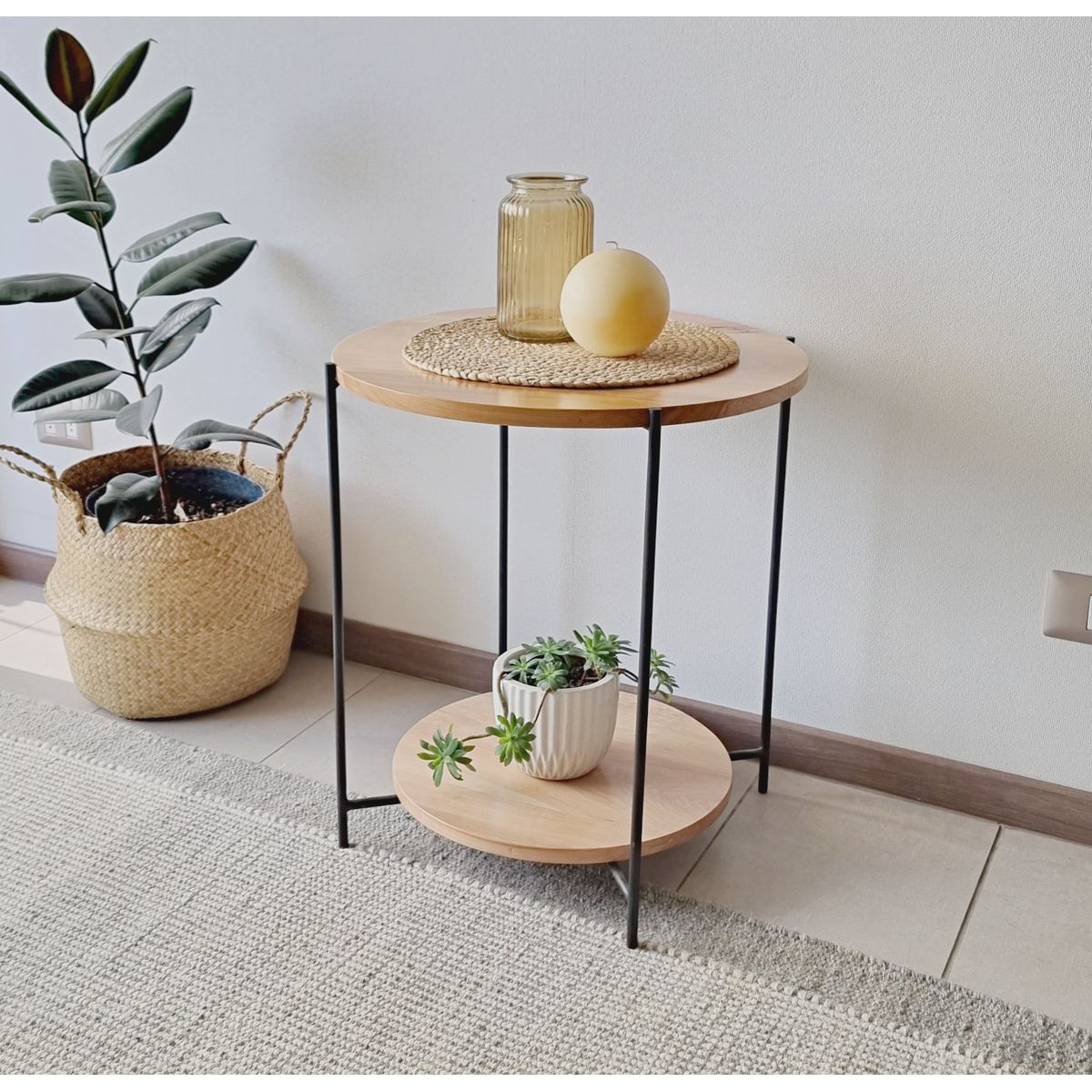 GENERICO - Mesa Lateral MLF08 Madera lenga