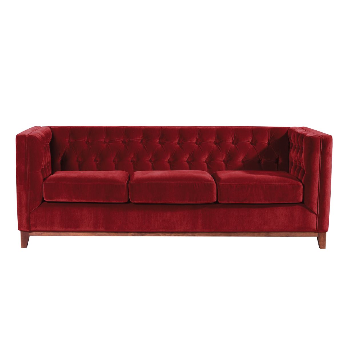 LATAM HOME - Sofá Latam Home Roma 3 Cuerpos Capitoné Burdeo