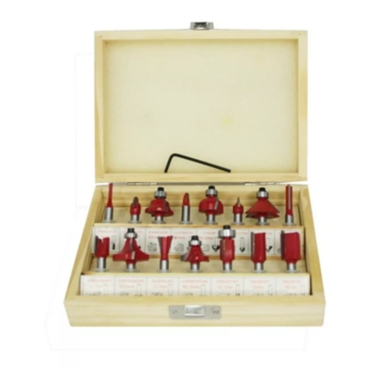 GENERICO - Juego De 15 Brocas Fresas Madera Router 1/4 Corte Desbaste