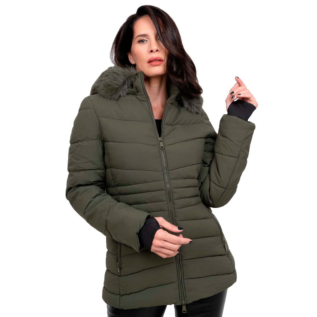 TODOPIEL - Parka Mujer Verde Todopiel