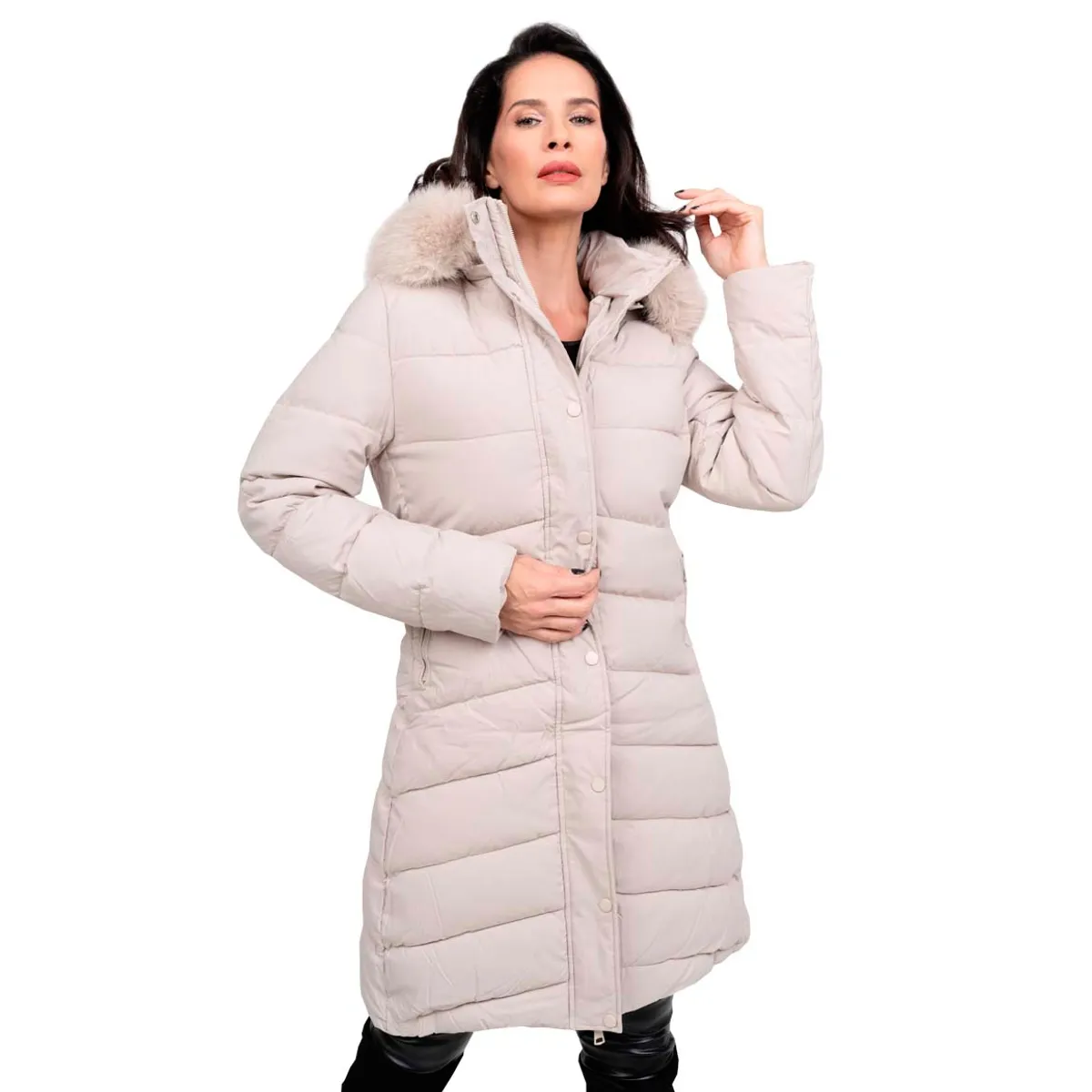 TODOPIEL - Parka Mujer Beige Todopiel