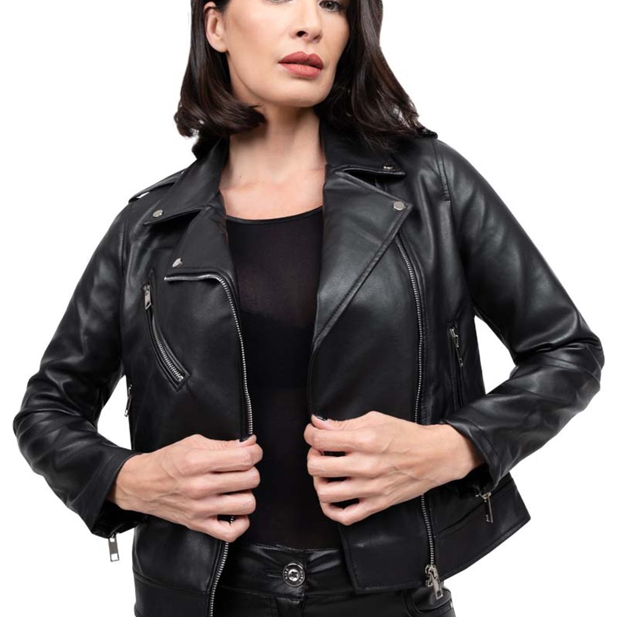 TODOPIEL - Chaqueta de Ecocuero Mujer Negro Todopiel