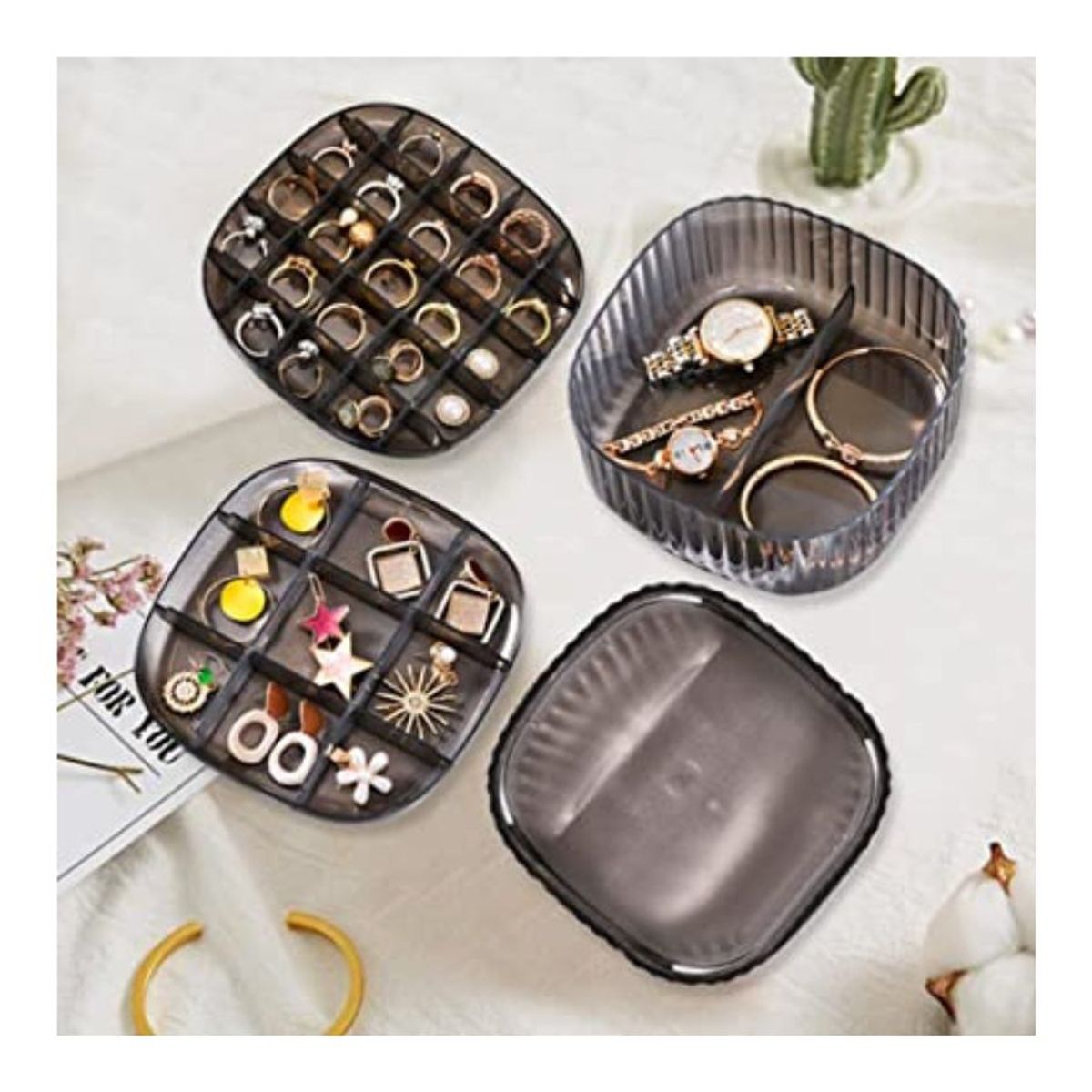 GENERICO - Organizador de Joyas Transparente 3 Niveles