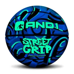 AND1 - Balón de cuero Street Grip Basketball Azul