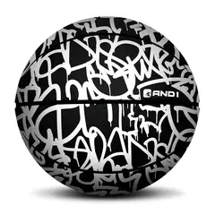 AND1 - Balón Xcelerate Graffiti Basketball Blanco